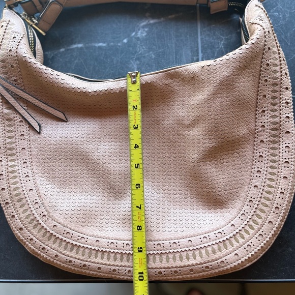 Vegan Nude Color Cross Body Bag , Half Moon - Picture 4 of 13